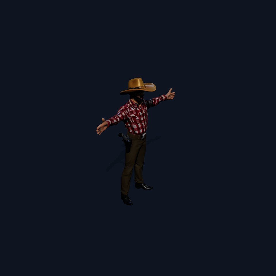 Cowboy Outfit Character model pack